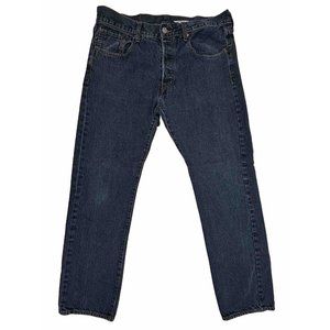 & Denim Mens Jeans Blue 34x32 Straight‎ Leg Regular Fit Dark Wash Classic EUC